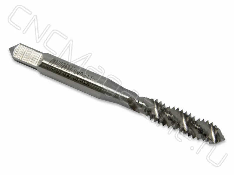 Метчик 1/4"-20 UNC HSS-E 6H спиральная канавка 38° (W02UNC014) WILSON, арт. 05111