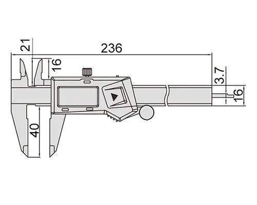 Штангенциркуль цифровой ШЦЦ-1 0-150 мм, 0.01 мм, губки 40 мм INSIZE 1108-150, арт. 22551: фото 2