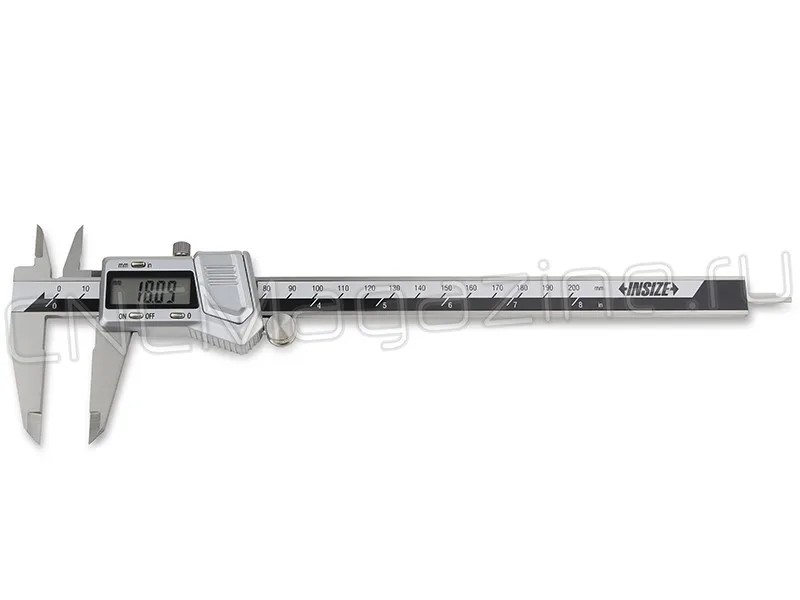 Штангенциркуль цифровой (оцинкованный корпус) ШЦЦ-1 0-200 мм, 0.01 мм, губки 50 мм INSIZE 1114-200A, арт. 22558