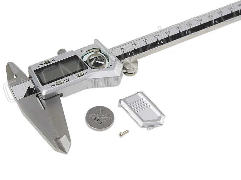 Штангенциркуль цифровой (оцинкованный корпус) ШЦЦ-1 0-200 мм, 0.01 мм, губки 50 мм INSIZE 1114-200A, арт. 22558: фото 3