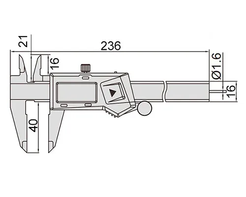 Штангенциркуль цифровой ШЦЦ-1 0-150 мм, 0.01 мм, губки 40 мм INSIZE 1119-150WL, арт. 26718: фото 2