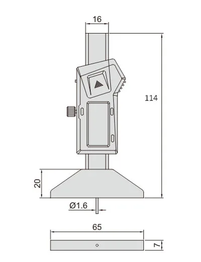 Штангенглубиномер цифровой ШГЦ 0-25 мм, 0.01 мм INSIZE 1140-25, арт. 28348: фото 2