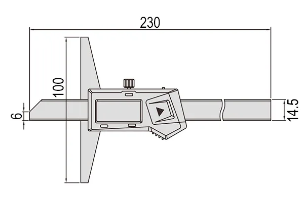 Штангенглубиномер цифровой ШГЦ 0-150 мм, 0.01, 100 мм INSIZE 1141-150A, арт. 22585: фото 2