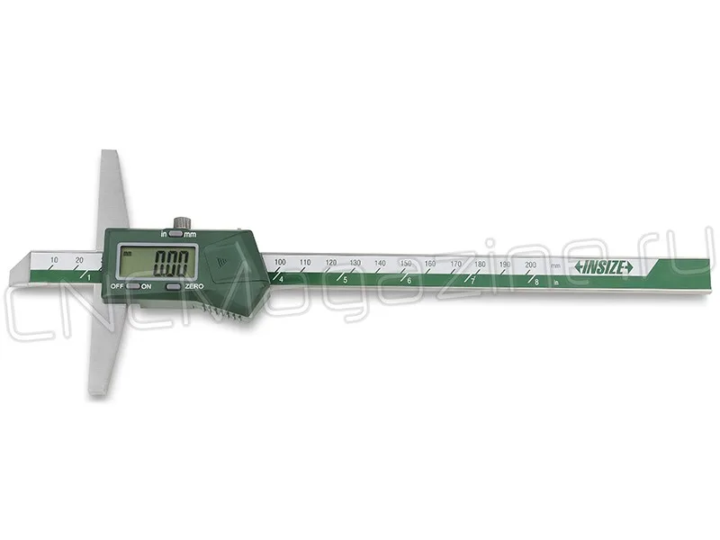 Штангенглубиномер цифровой ШГЦ 0-200 мм, 0.01, 100 мм INSIZE 1141-200A, арт. 22586