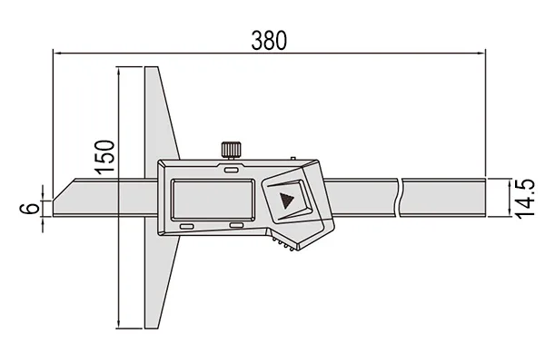 Штангенглубиномер цифровой ШГЦ 0-300 мм, 0.01, 150 мм INSIZE 1141-300A, арт. 22587: фото 2