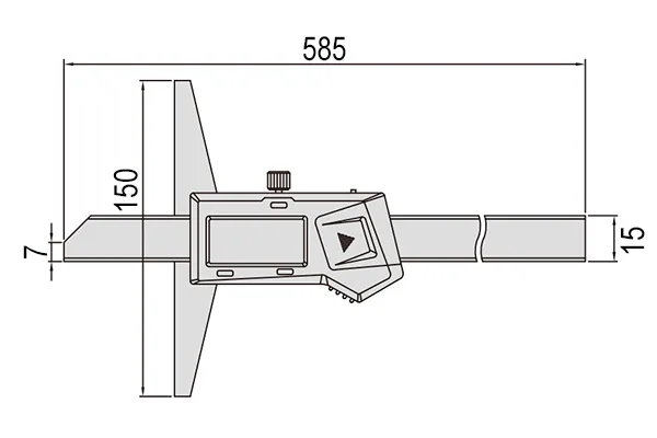 Штангенглубиномер цифровой ШГЦ 0-500 мм, 0.01, 150 мм INSIZE 1141-500A, арт. 28452: фото 2