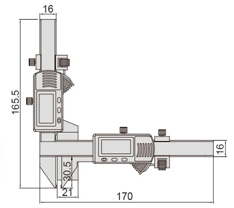 Штангензубомер цифровой ШЗНЦ-25, М1-25 мм, 0.01 мм INSIZE 1181-M25A, арт. 23890: фото 2