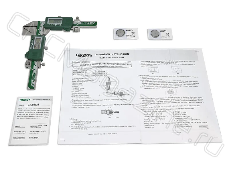 Штангензубомер цифровой ШЗНЦ-25, М1-25 мм, 0.01 мм INSIZE 1181-M25A, арт. 23890: фото 4