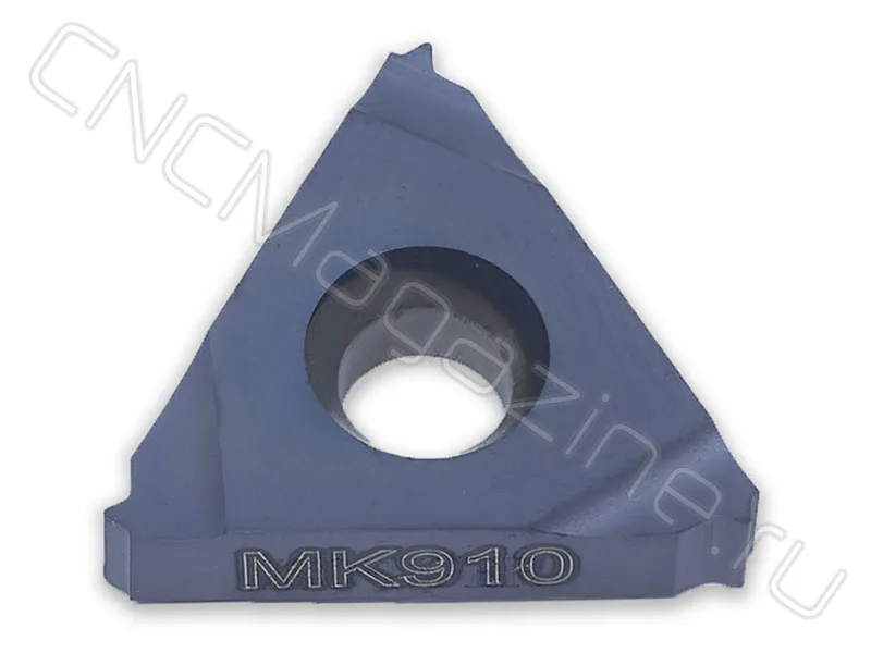 16ER1.0ISO MK910 пластина резьбовая твердосплавная, метрическая резьба полный профиль 60° Microbor, арт. 18221