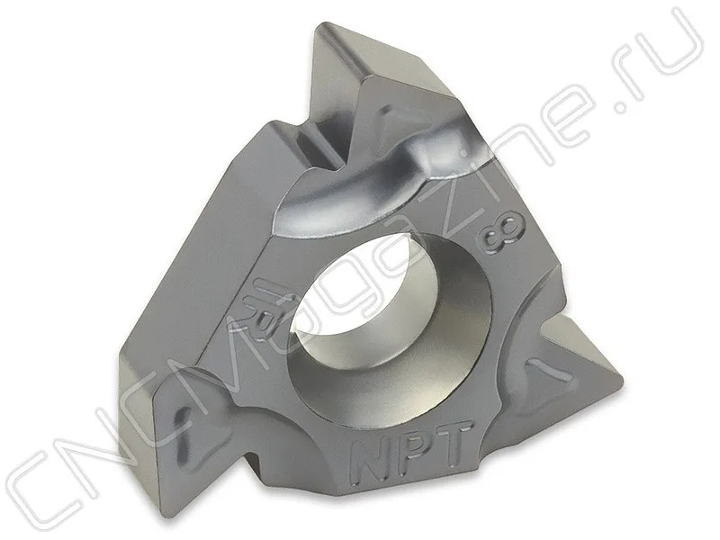 16IR8NPT-TC IM7325 пластина резьбовая твердосплавная, американская коническая трубная резьба 60° (NPT) Intool, арт. 12934