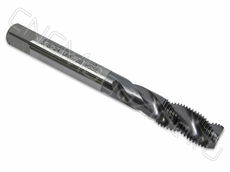 Метчик 3/8"-24 UNF HSS-E спиральная канавка 38°, TiALN (TA02UNF038) WILSON, арт. 05138