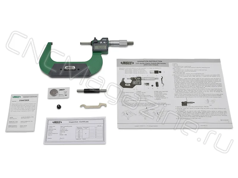 Микрометр цифровой 75-100 мм, 0.001 мм, IP65 INSIZE 3101-100A, арт. 27654: фото 3