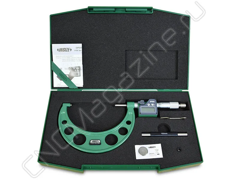 Микрометр цифровой 100-125 мм, 0.001 мм, IP65 INSIZE 3108-125A, арт. 28475: фото 4