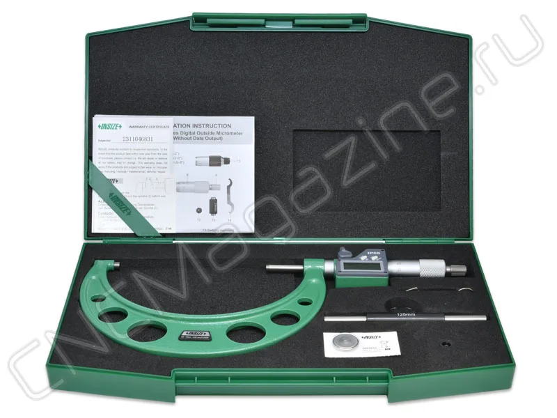 Микрометр цифровой 125-150 мм, 0.001 мм, IP65 INSIZE 3108-150A, арт. 28476: фото 4