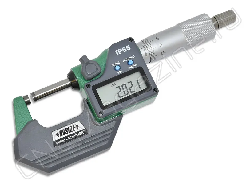 Микрометр цифровой 0-25 мм, 0.001 мм, IP65 INSIZE 3108-25A, арт. 24212
