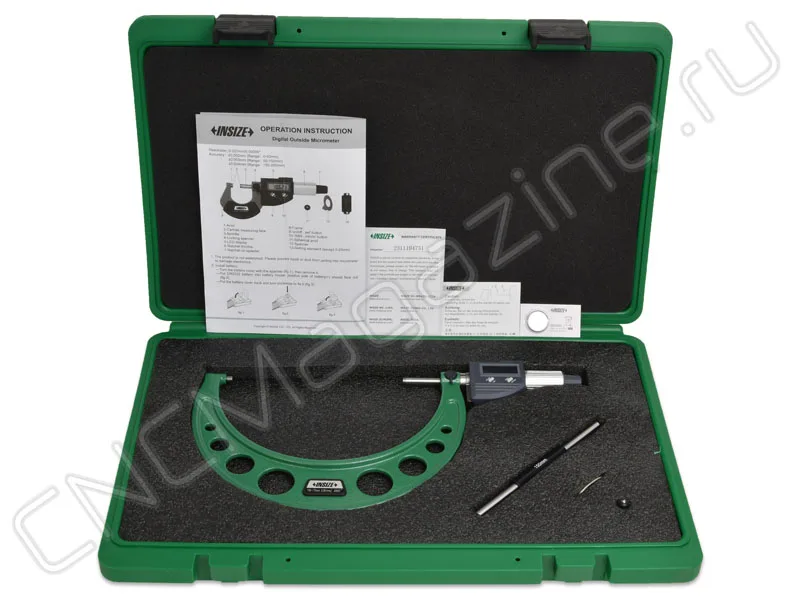 Микрометр цифровой МКЦ 150-175 мм, 0.001 мм INSIZE 3109-175A, арт. 28483: фото 4
