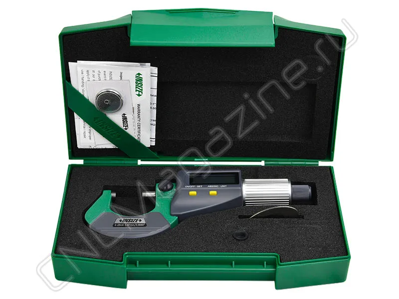 Микрометр цифровой МКЦ 0-25 мм, 0.001 мм INSIZE 3109-25A, арт. 22592: фото 4