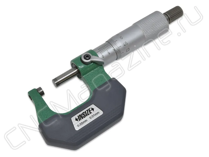 Микрометр гладкий 0-25 мм, 0.01 мм, Тип A INSIZE 3202-25A, арт. 28661