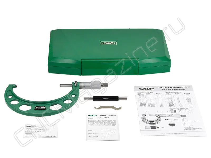 Микрометр МК 100-125 мм, 0.01 мм Тип Б INSIZE 3203-125A, арт. 22604: фото 3