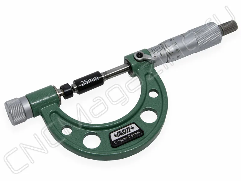 Микрометр со сменным штоком МК 0-50 мм, 0.01 мм INSIZE 3206-50A, арт. 22616