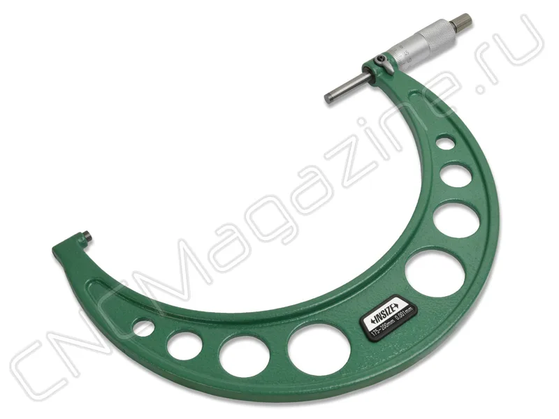 Микрометр гладкий МК 175-200, с делением 1 мкм 0.001 мм, тип Б INSIZE 3210-200A, арт. 28491