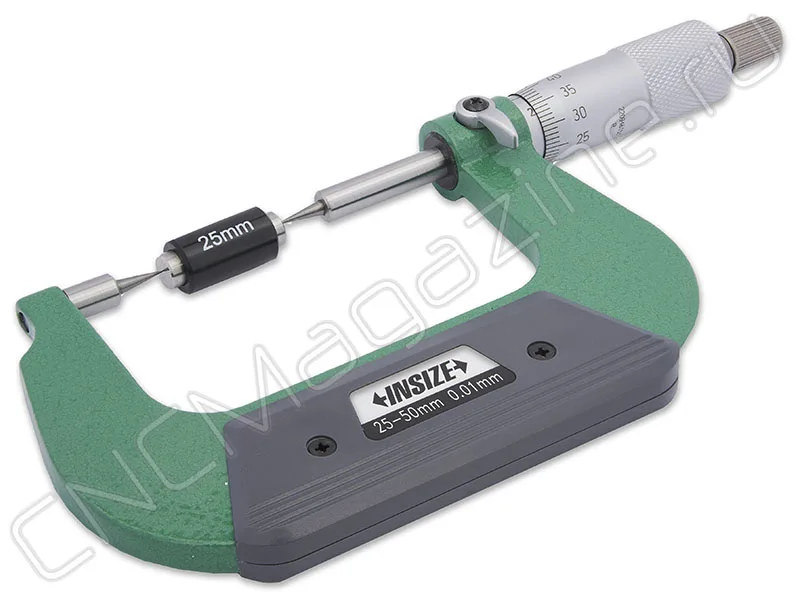 Микрометр точечный МК-ТП 15°, 25-50 мм, 0.01 мм INSIZE 3230-50BA, арт. 22823