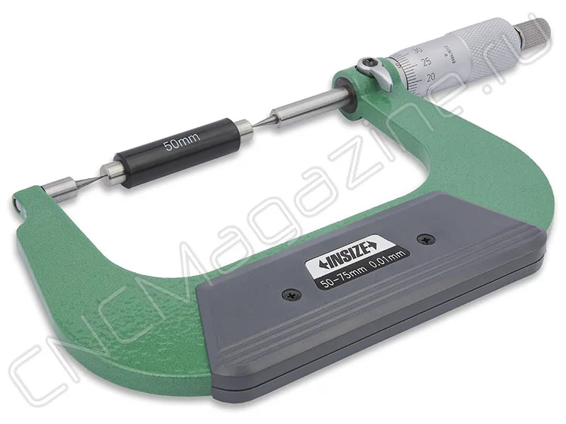 Микрометр точечный МК-ТП 15°, 50-75 мм, 0.01 мм INSIZE 3230-75BA, арт. 22633