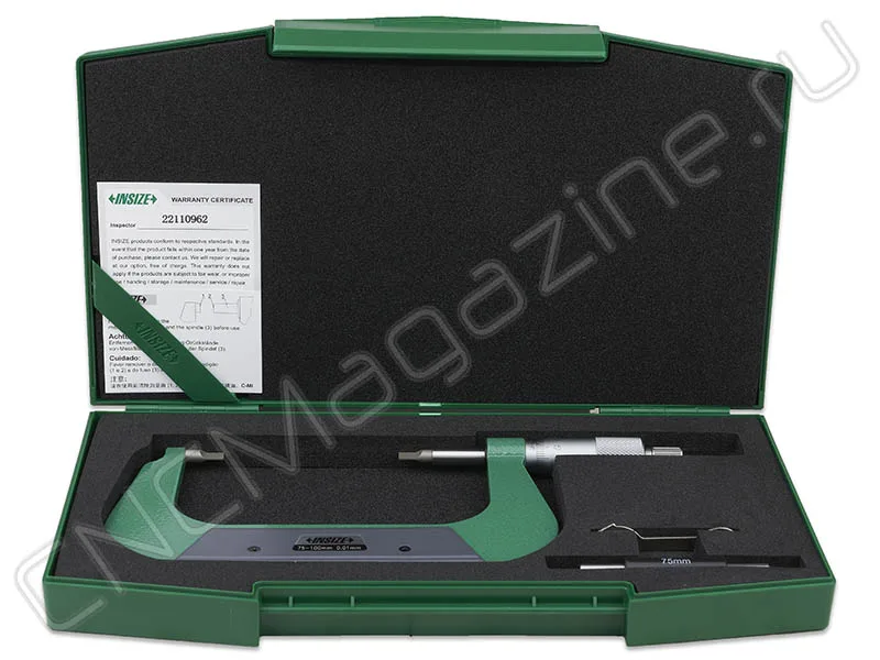 Микрометр лезвийный МКЛ (6.5x0.75mm) 75-100 мм, 0.01 мм INSIZE 3232-100A, арт. 22637: фото 4