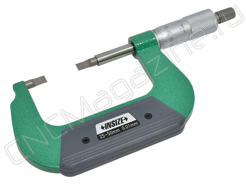 Микрометр лезвийный МКЛ (6.5x0.75mm) 25-50 мм, 0.01 мм INSIZE 3232-50A, арт. 22635