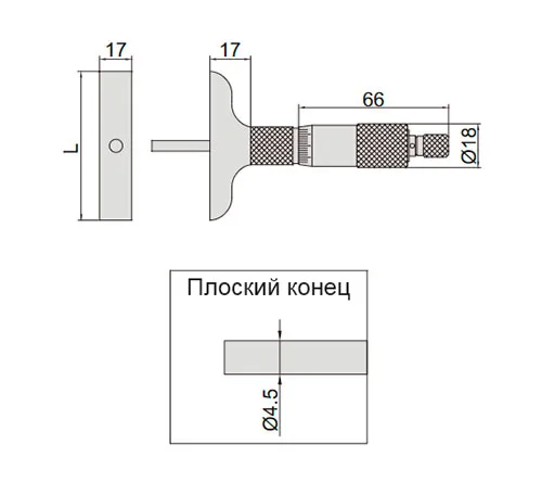 Глубиномер микрометрический ГМ 0-200 мм, 0.01 мм INSIZE 3240-200, арт. 28464: фото 2