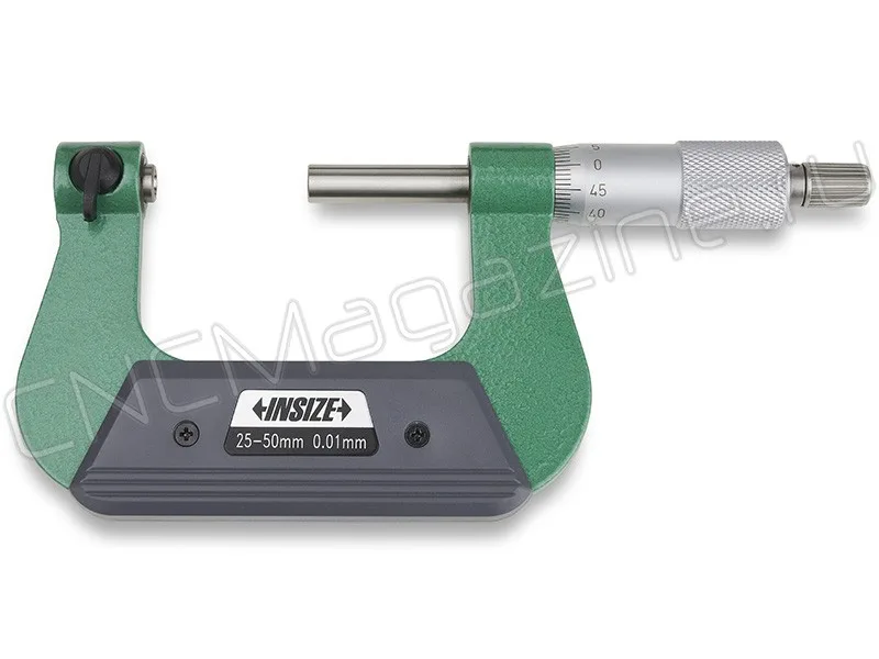 Микрометр резьбовой МВМ 25-50 мм, 0.01 мм (с насадками) INSIZE 3281-S50, арт. 22825