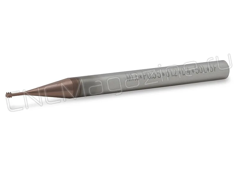 резьбофреза твердосплавная CNCM 3T-M1.6X0.35-D4, арт. 18181