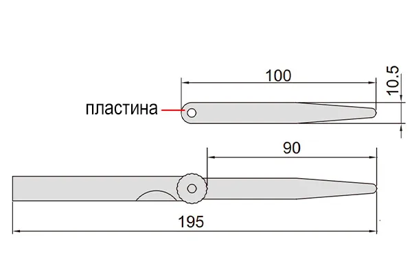 Щупы для измерения зазора 0.05-1 мм, 100 мм, 20 шт набор INSIZE 4602-20, арт. 28580: фото 2