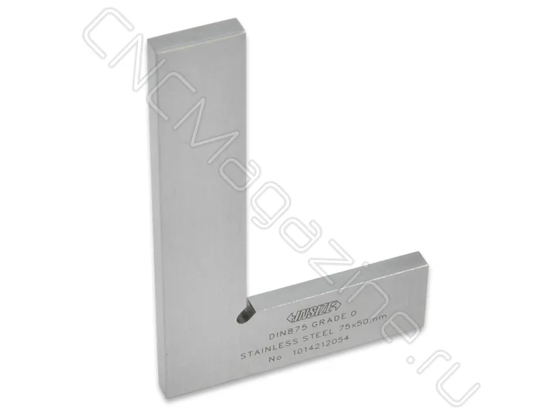 Угольник поверочный плоский 75x50 мм, 90° INSIZE 4791-75, арт. 28358