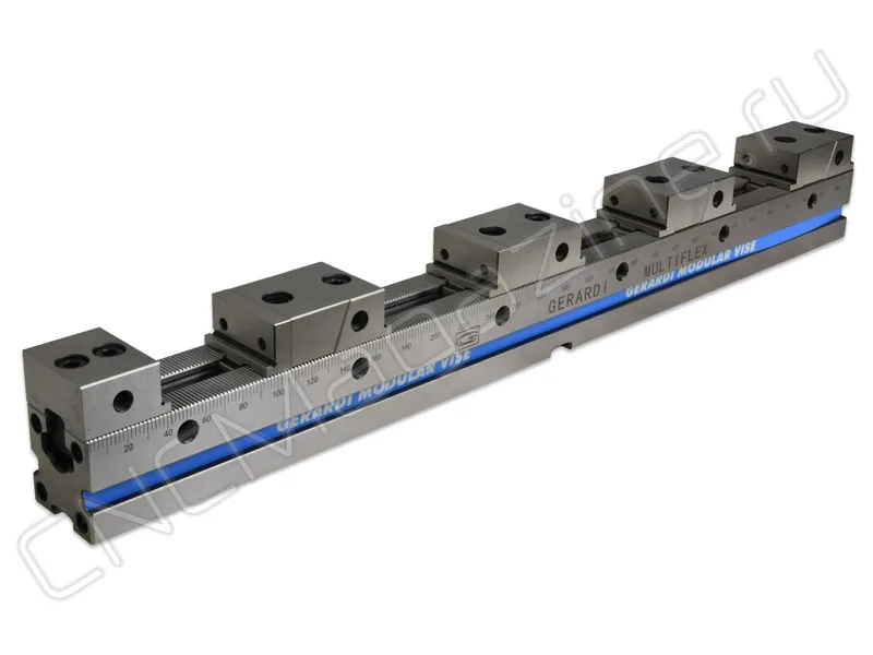 Тиски станочные многоместные MultiFLEX со ступенчатыми губками GERARDI 606-1x600, арт. 27911: фото 2