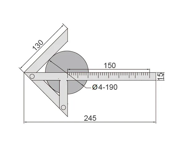 Центровочный угольник 150х130 мм INSIZE 7205-150, арт. 22781: фото 2