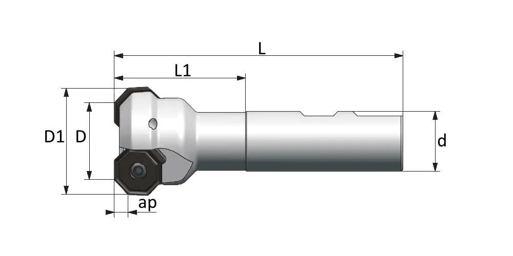 Фреза концевая со сменными пластинами SANT AF06.08W25.032.02, арт. 00062346: фото 2
