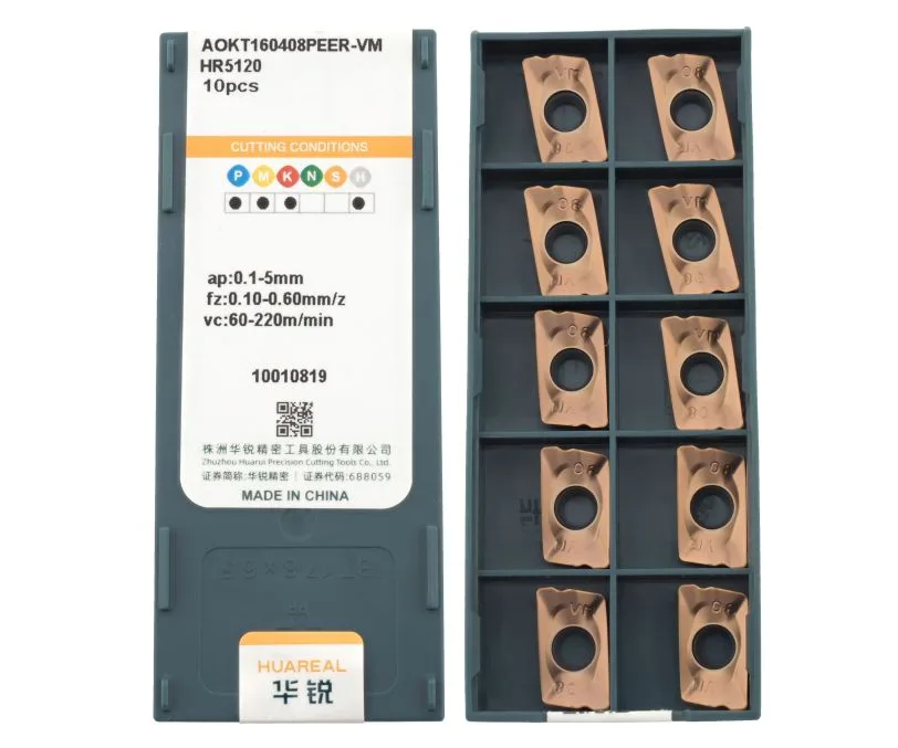 Пластина фрезерная HUAREAL AOKT160408PEER-VM-HR5120, арт. 00075508