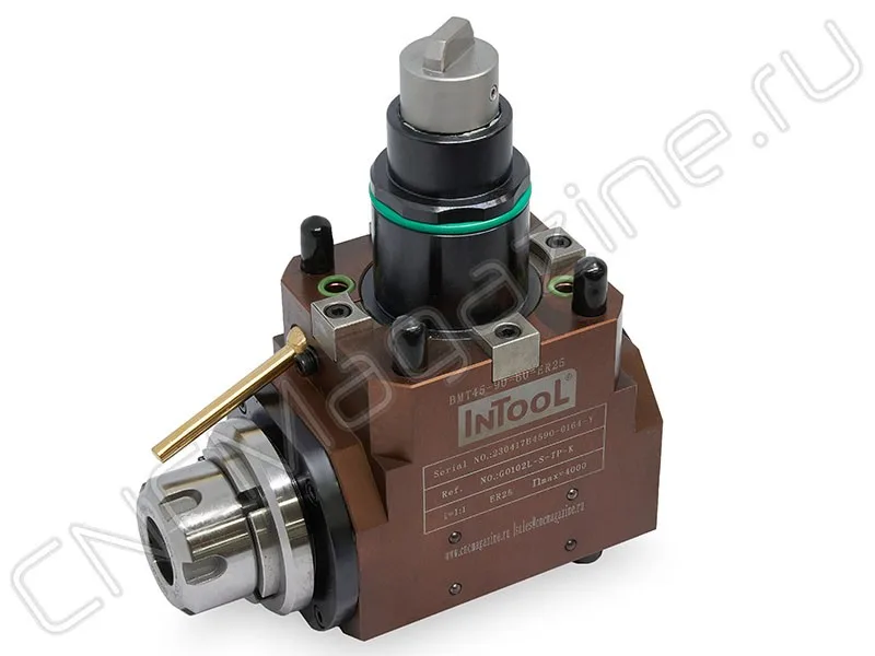 Радиальный приводной цанговый блок, внеш. охл Intool BMT45-90-60-ER25, арт. 25004