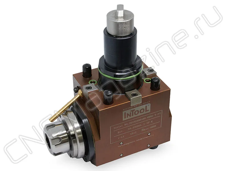 Радиальный приводной цанговый блок, внеш. охл Intool BMT55-90-60-ER25, арт. 25005
