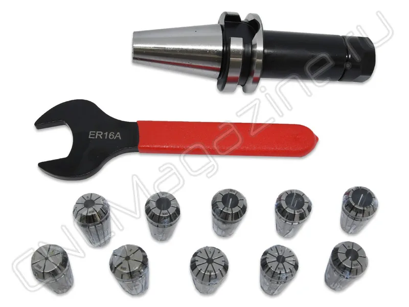 BT30-ER16-100 10PCS Патрон с набором цанг 10 шт (d1-10 мм) CNCM, арт. 26559