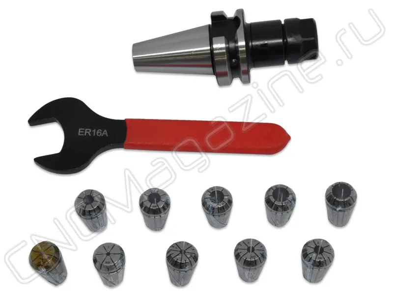 BT30-ER16-70 10PCS Патрон с набором цанг 10 шт (d1-10 мм) CNCM, арт. 26558