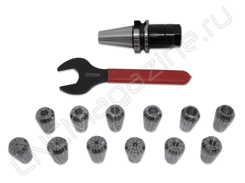 BT30-ER20-70 12PCS Патрон с набором цанг 12 шт (d2-13 мм) CNCM, арт. 26560
