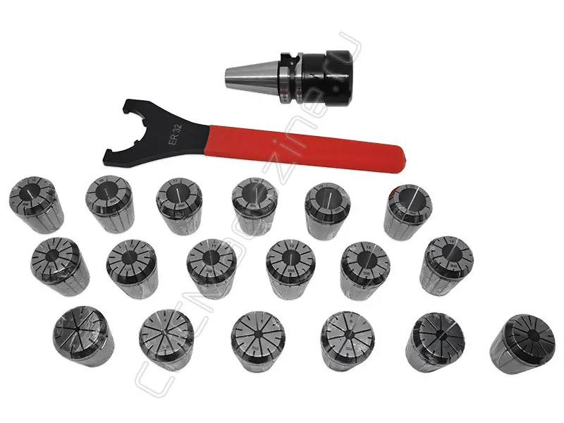 BT30-ER32-70 18PCS Патрон с набором цанг 18 шт (d3-20 мм) CNCM, арт. 26564
