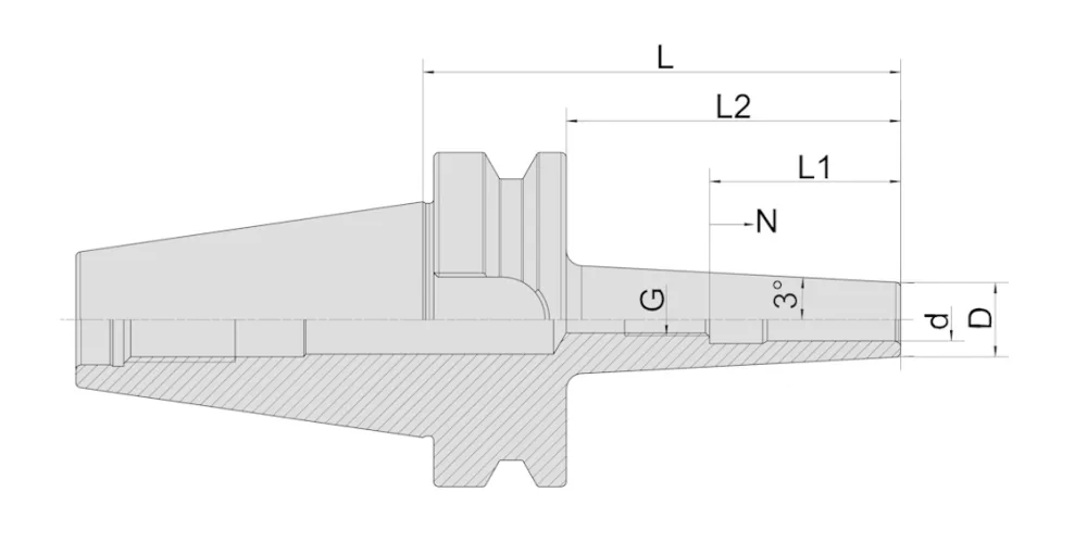 Патрон термозажимной MAS 403 MetalCraft BT30-SFS08-080, арт. 00101340: фото 2