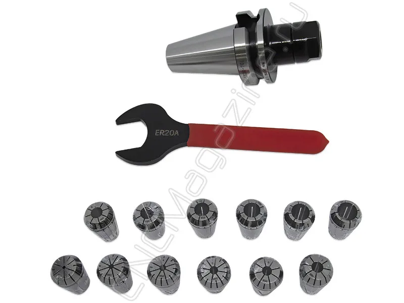 BT40-ER20-70 12PCS Патрон с набором цанг 12 шт (d2-13 мм) CNCM, арт. 26569