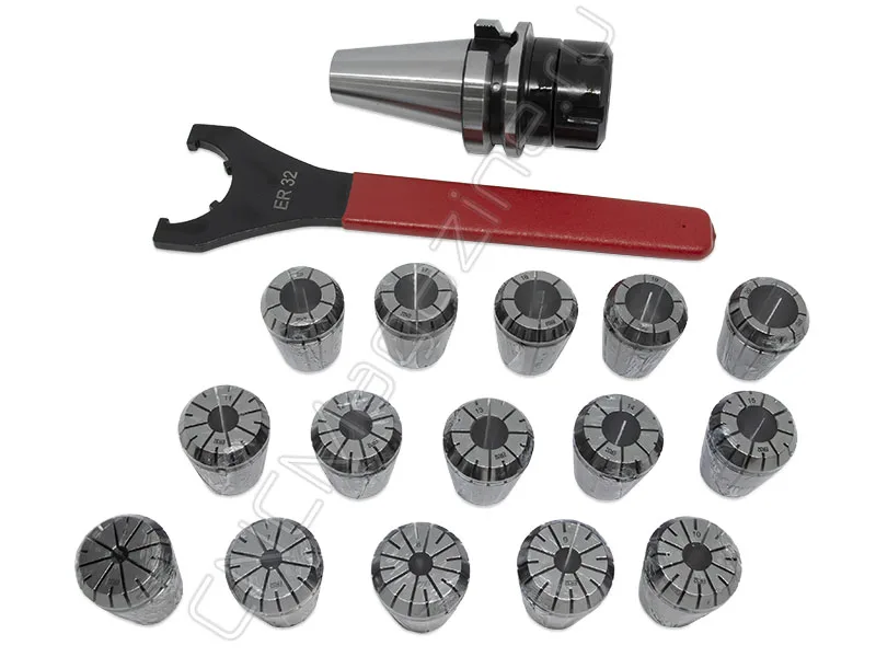 BT40-ER32-70 15PCS Патрон с набором цанг 15 шт (d6-20 мм) CNCM, арт. 26574