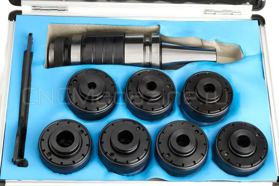BT40-GT24-130L-7 pcs Быстросменный резьбонарезной патрон MAS 403 с компенсацией по длине (набор) CNCM, арт. 09655: фото 3