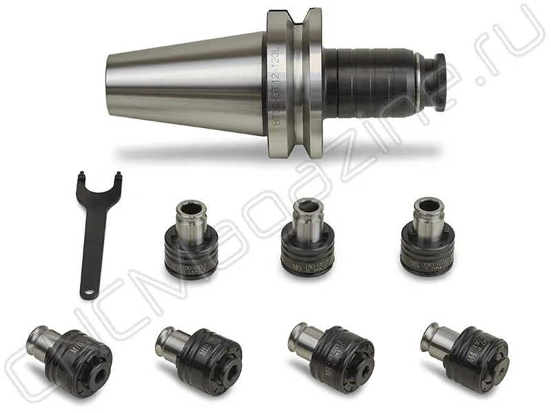 BT50-GT12-7 pcs Быстросменный резьбонарезной патрон с компенсацией по длине (набор) CNCM, арт. 23090