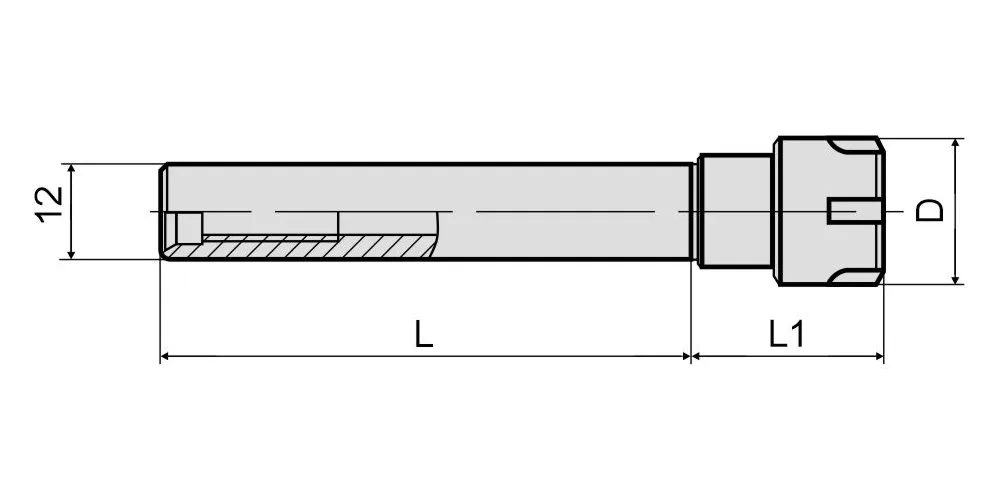 Патрон цанговый с цилиндрическим хвостовиком ZEGYO C12-ER11M-080, арт. 00060915: фото 3